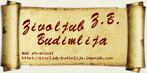 Živoljub Budimlija vizit kartica